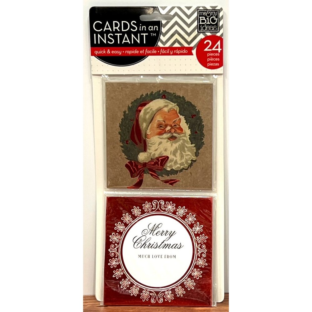 CEL-03 Cards in an Instant Magic Holiday Greeting Card Making Kit 24 Pieces